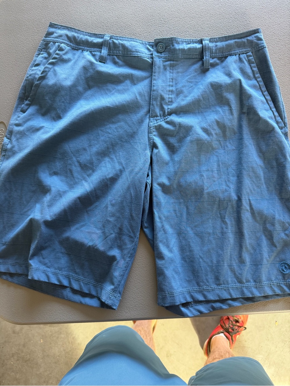 Hang Ten Men's Blue Flat Front Casual Shorts